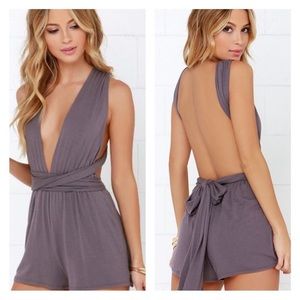 Lulus Dusty Purple Convertible Romper